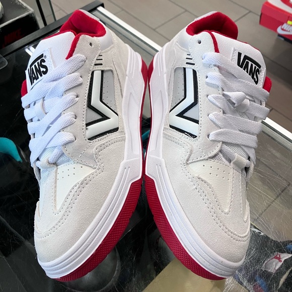 Vans Upland White Red Black Size 10 - Picture 4 of 8